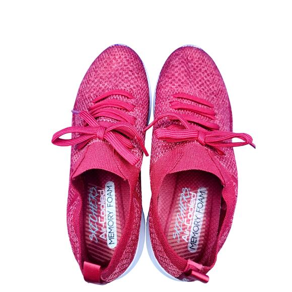 Skechers Women's Size 8.5 Red Ultra Flex SR Slip On Washable Knit Sneaker - Picture 10 of 13